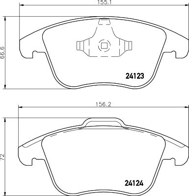 Bremžu uzliku kompl., Disku bremzes HELLA PAGID 8DB 355 012-891