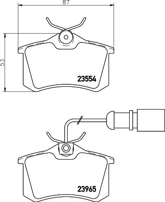 Bremžu uzliku kompl., Disku bremzes HELLA PAGID 8DB 355 018-601