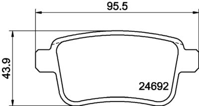 HELLA PAGID 8DB355013971 Bremžu uzliku kompl