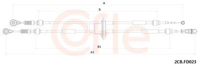 Трос, механическая коробка передач COFLE 2CB.FD023