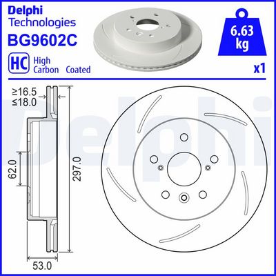 DELPHI BG9602C Bremžu diski