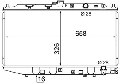 Радиатор, охлаждение двигателя MAHLE CR 158 000S