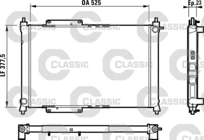 Radiators, Motora dzesēšanas sistēma VALEO 231816