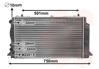 Radiators, Motora dzesēšanas sistēma VAN WEZEL 03002089