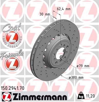 Bremžu diski ZIMMERMANN 150.2941.70