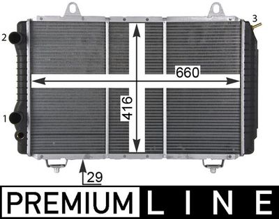 Радиатор, охлаждение двигателя MAHLE CR 499 000P