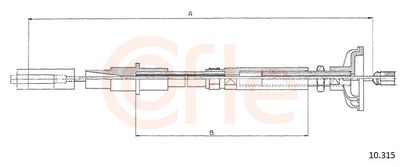 Трос, управление сцеплением COFLE 92.10.315