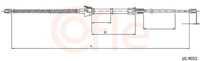 Тросик, cтояночный тормоз COFLE 92.10.9052