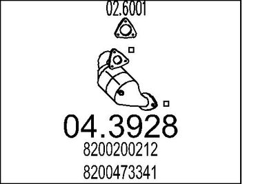 Катализатор MTS 04.3928
