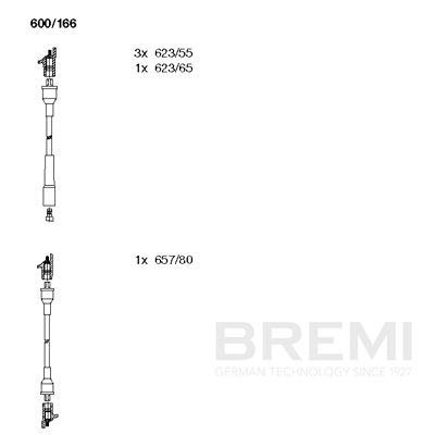 Augstsprieguma vadu komplekts BREMI 600/166
