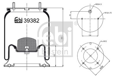 Pneimoatsperes spilvens, Pneimopiekare FEBI BILSTEIN 39382