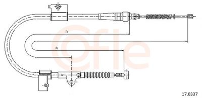 Тросик, cтояночный тормоз COFLE 92.17.0337