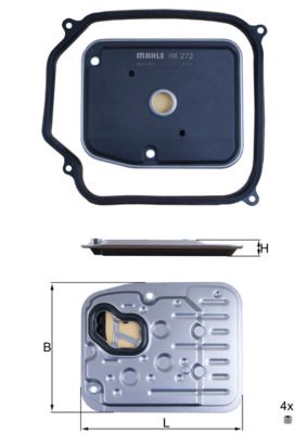 Гидрофильтр, автоматическая коробка передач MAHLE HX272D1