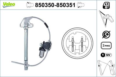 Стеклоподъемник VALEO 850350