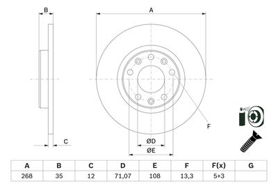 Тормозной диск BOSCH 0 986 479 E94