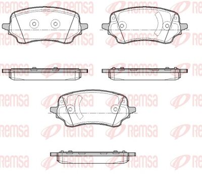 Комплект тормозных колодок, дисковый тормоз REMSA 1885.00