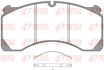 Bremžu uzliku kompl., Disku bremzes REMSA JCA 847.00