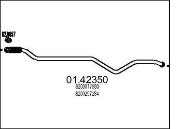 Izplūdes caurule MTS 01.42350