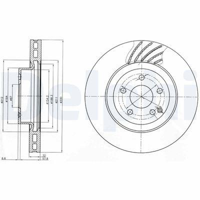 Тормозной диск DELPHI BG3877