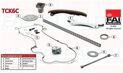 Комплект цели привода распредвала FAI AutoParts TCK6C