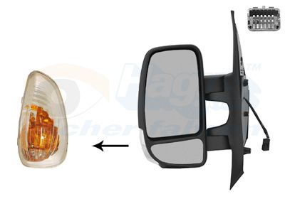 Ārējais atpakaļskata spogulis VAN WEZEL 3799801