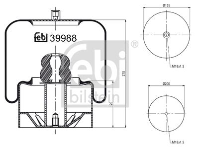 Pneimoatsperes spilvens, Pneimopiekare FEBI BILSTEIN 39988
