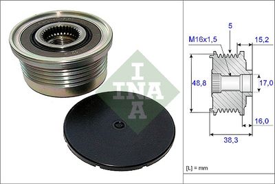 Механизм свободного хода генератора Schaeffler INA 535 0048 10