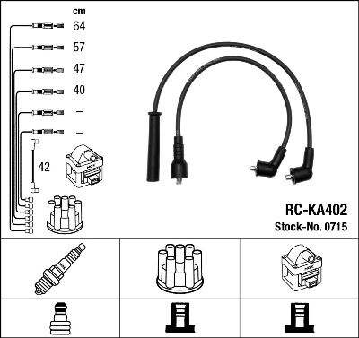 Augstsprieguma vadu komplekts NGK 0715