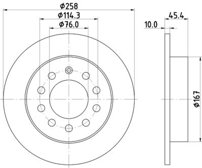Bremžu diski HELLA PAGID 8DD 355 114-531