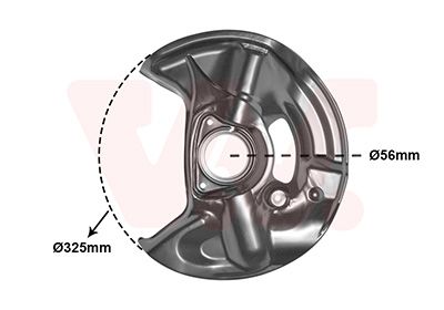 Dubļu sargs, Bremžu disks VAN WEZEL 3029371