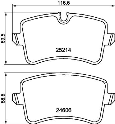 Bremžu uzliku kompl., Disku bremzes HELLA PAGID 8DB 355 025-311