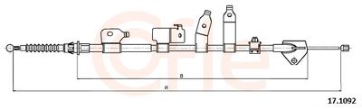 Тросик, cтояночный тормоз COFLE 92.17.1092