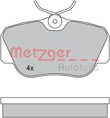 Bremžu uzliku kompl., Disku bremzes METZGER 1170266