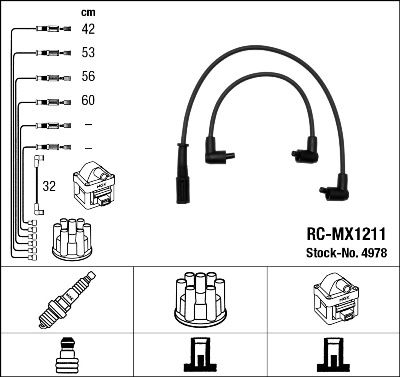 Комплект проводов зажигания NGK 4978