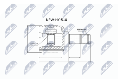 Шарнирный комплект, приводной вал NTY NPW-HY-510