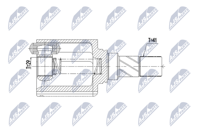 Шарнирный комплект, приводной вал NTY NPW-ME-167