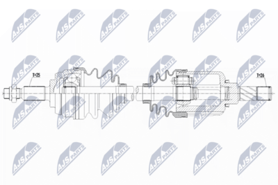Приводной вал NTY NPW-RE-146