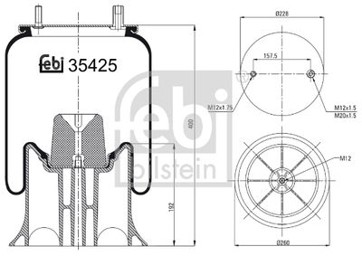 Pneimoatsperes spilvens, Pneimopiekare FEBI BILSTEIN 39425