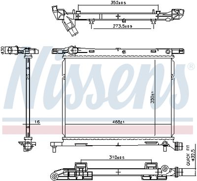 Radiators, Motora dzesēšanas sistēma NISSENS 607029