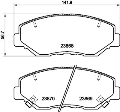 Bremžu uzliku kompl., Disku bremzes HELLA PAGID 8DB 355 010-231