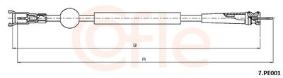 Тросик спидометра COFLE 92.7.PE001