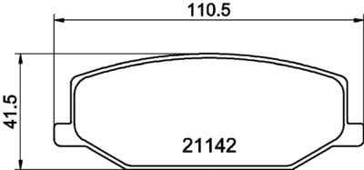 HELLA PAGID 8DB355006161 Bremžu uzliku kompl