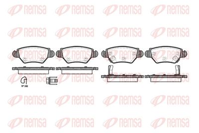Bremžu uzliku kompl., Disku bremzes REMSA 0685.22