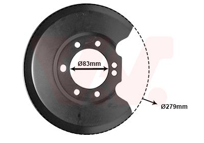 Dubļu sargs, Bremžu disks VAN WEZEL 1825374