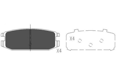 Bremžu uzliku kompl., Disku bremzes KAVO PARTS KBP-5538