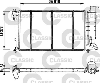 Radiators, Motora dzesēšanas sistēma VALEO 231181