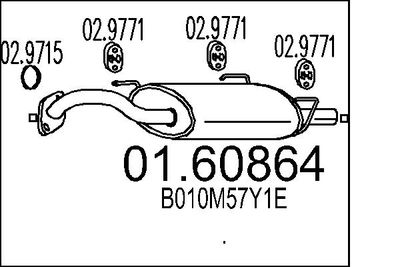 Глушитель выхлопных газов конечный MTS 01.60864