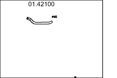 Труба выхлопного газа MTS 01.42100