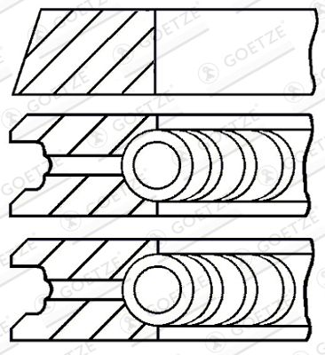Virzuļa gredzenu komplekts GOETZE ENGINE 08-525800-00