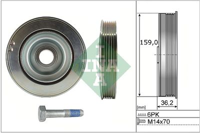 Комплект ременных шкивов, коленчатый вал Schaeffler INA 544 0173 20
